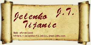 Jelenko Tijanić vizit kartica